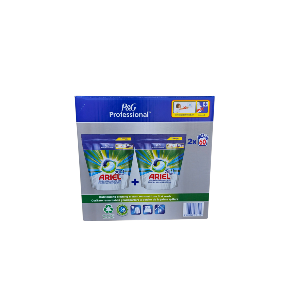 ARIEL DETERGENT CAPSULE ALLIN1 REGULAR/ORIGINAL 2X60BUC/CUT  