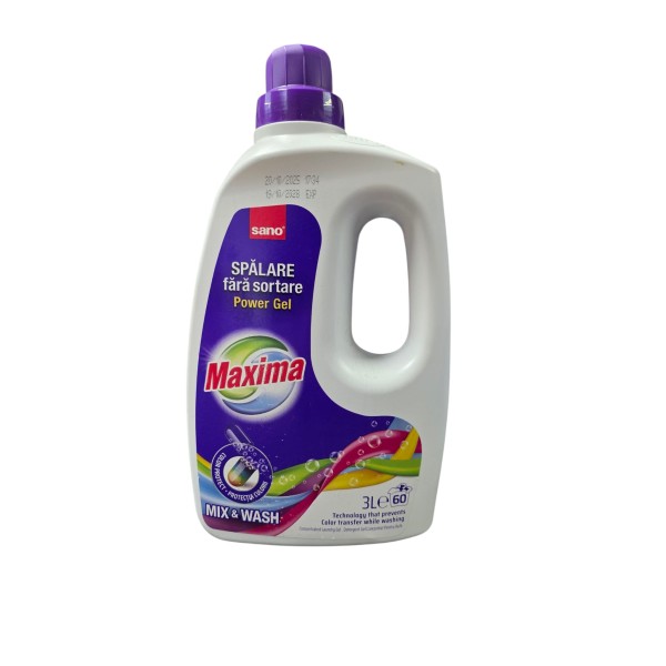 Sano Maxima Power Gel Mix&Wash Spălare fără sortare! Sano Maxima Power Gel Mix&Wash Spălare fără sortare!